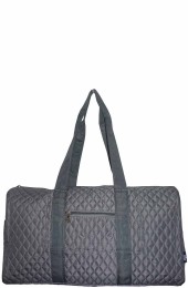 Quilted Duffle Bag-LM2626/GRAY